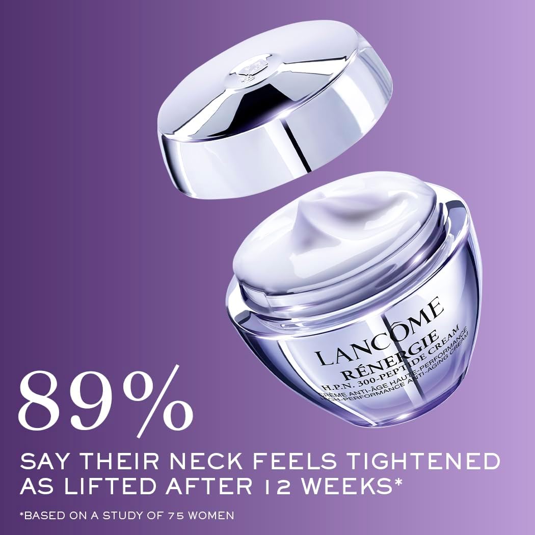 Lancôme Rénergie H.P.N - 300-Peptide Rich Cream, Anti-Ageing Firming and Wrinkle Reducing Moisturiser for Dry Skin with Hyaluronic Acid, Niacinamide and 9.8% Squalane, Travel or Daily Use Size, 50ml