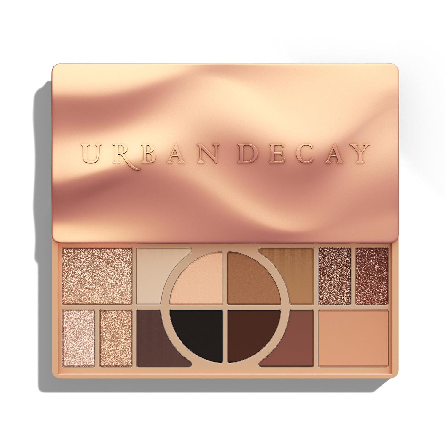 Urban Decay Naked Shaped Eyeshadow Palette - Multi-Use Neutral Eye & Face Palette, 14 Crease & Transfer-Resistant Shades, Up to 16 HR Wear, Sculpting Creams, Defining Powders, Shimmer Highlighters Warm Palette