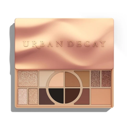 Urban Decay Naked Shaped Eyeshadow Palette - Multi-Use Neutral Eye & Face Palette, 14 Crease & Transfer-Resistant Shades, Up to 16 HR Wear, Sculpting Creams, Defining Powders, Shimmer Highlighters Warm Palette