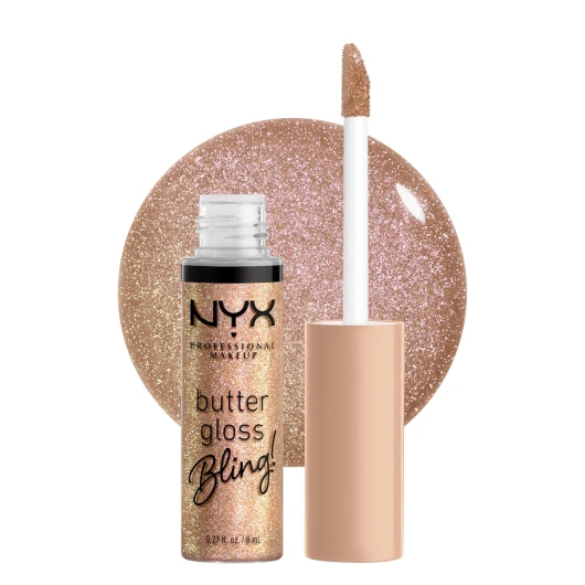 Butter Gloss Bling Lip Gloss, Non Sticky and Shiny Vegan Lip Makeup - Bring The Bling Bring The Bling (Shimmer) 0.27 Fl Oz (Pack of 1)
