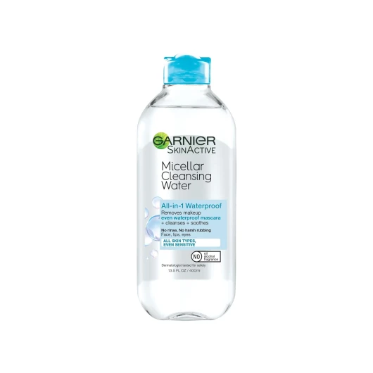 Micellar Water For Waterproof Makeup, Hydrating Facial Cleanser & Makeup Remover, Suitable for Sensitive Skin, Vegan, Cruelty Free, 13.5 Fl Oz (400mL), 1 Count Unscented 13.5 Fl Oz (Pack of 1)