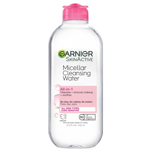Micellar Water, Hydrating Facial Cleanser & Makeup Remover, Suitable for Sensitive Skin, Vegan, Cruelty Free, 13.5 Fl Oz (400mL), 1 Count Unscented 13.5 Fl Oz (Pack of 1)