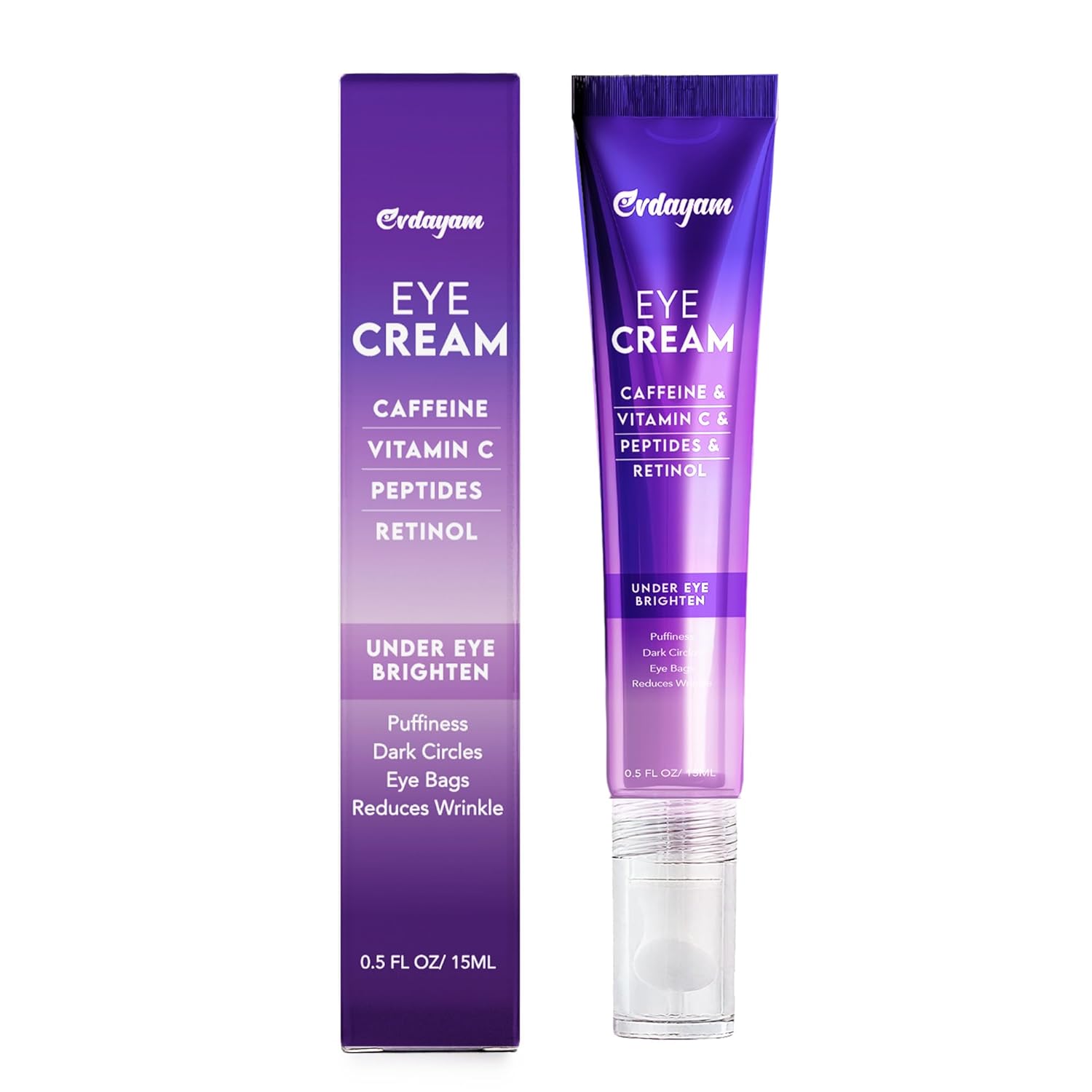 Caffeine Eye Cream- Under Eye Brightener Retinol Eye Cream For Dark Circles Puffiness Wrinkles- puffy eyes treatment for women (15g)