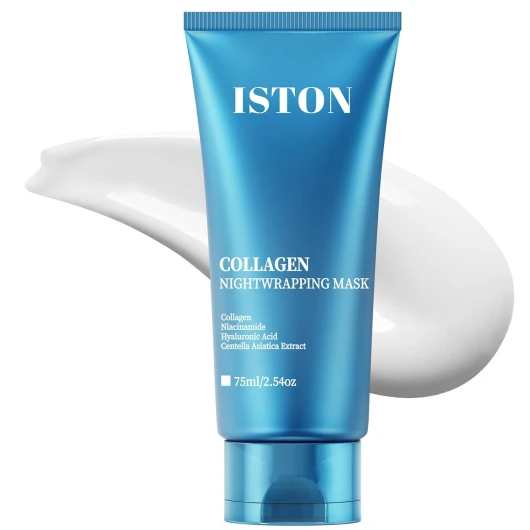 Collagen Night Wrapping Mask for Glass Skin - Elasticity& Hydration Boost,Reduces Dullness&Radiant Skin- Easy Peel-Off Collagen Face Mask Skin Care 2.54 Fl Oz (Pack of 1)