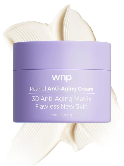 Gentle Retinol Cream for Sensitive Skin, 10×Deep Transdermal Night Cream Anti-Aging Face & Neck Moisturizer with Ceramides, Peptides, Pro-Xylane, Wrinkle Cream for Fine Lines, Firming, Hydrating