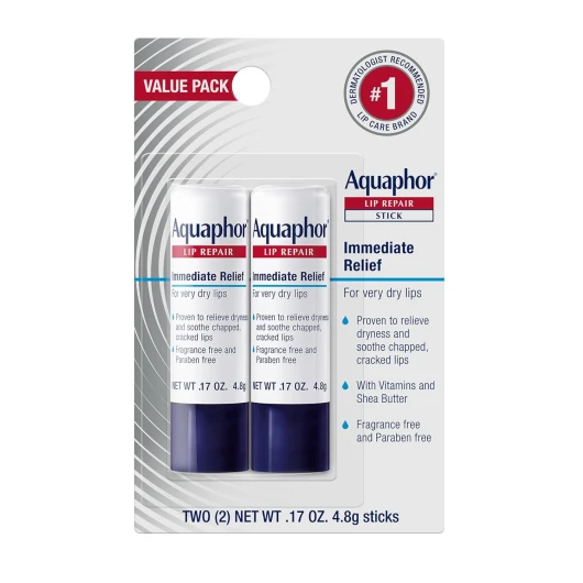 Lip Repair Stick, Moisturizing Lip Balm Pack, Relieves Dryness, 0.17 Oz Stick, Pack of 2 0.17 Ounce (Pack of 2)