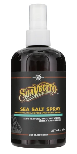 Suavecito Sea Salt Spray - Natural Hair Volume and Texture with Light Flexible Hold for Men, Alcohol & Paraben-Free, 8 oz