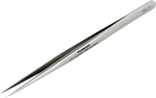 Precision Tweezers, Stainless Steel Pointed Tweezers for Craft, Electronics, Soldering, Experimental Work, Jewelry-Making, Non-Magnetic Industrial Tweezers Fine Tip Straight LONG(140mm)