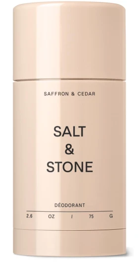 SALT & STONE Aluminum Free Deodorant - Extra Strength 48 Hour Protection for Women & Men - Made with Seaweed Extracts, Shea Butter & Prebiotics (Saffron & Cedar) Saffron & Cedar 2.6 Ounce (Pack of 1)