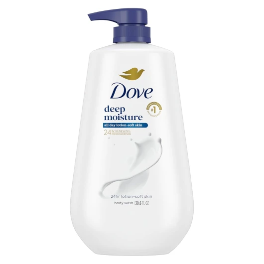Body Wash Deep Moisture for 24hr Lotion-Soft Skin Moisture Moisturizing Skin Cleanser with No Sulfates No Parabens 30.6 oz Fragranced 30.6 Fl Oz (Pack of 1)