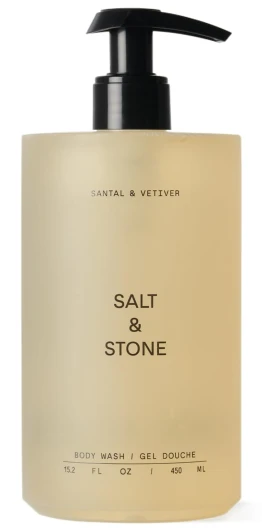 Salt & Stone Antioxidant-Rich Body Wash - Santal & Vetiver - Cleanse, Nourish & Soften Skin with Niacinamide & Hyaluronic Acid - Free From Parabens, Sulfates & Phthalates (15.2 fl oz) Santal & Vetiver 15.2 fl oz