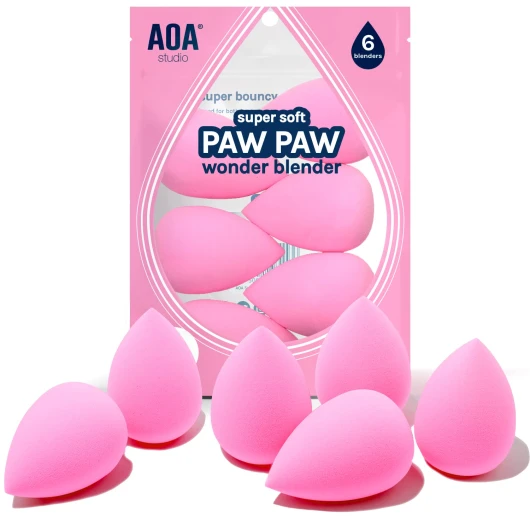 Collection makeup Sponge Set Latex Free and High-definition Set of 6 makeup Wonder blender For Powder Cream and Liquid, Super Soft Wonder Beauty Cosmetic