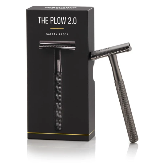 ® The Plow® 2.0 Premium Single Blade Double-Edged Safety Face Razor for Men