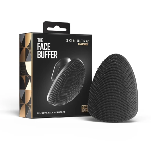 ® The Face Buffer - Men's Silicone Face Scrubber for Nourishing, Deep Cleaning & Exfoliating Your Skin, No-Slip Suction Cup Handle, Gentle Face Massage, 1-Pack