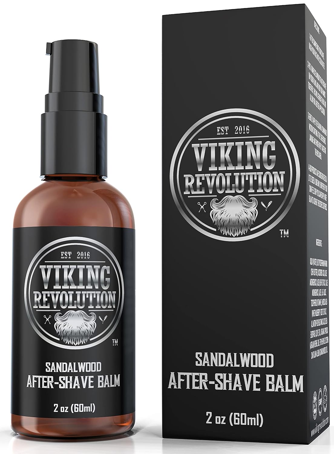 Viking Luxury After-Shave Balm - Soothes Face, Moisturizes After Shaving, Eliminates Razor Burn - Sandalwood Scent 2 Fl Oz (Pack of 1)