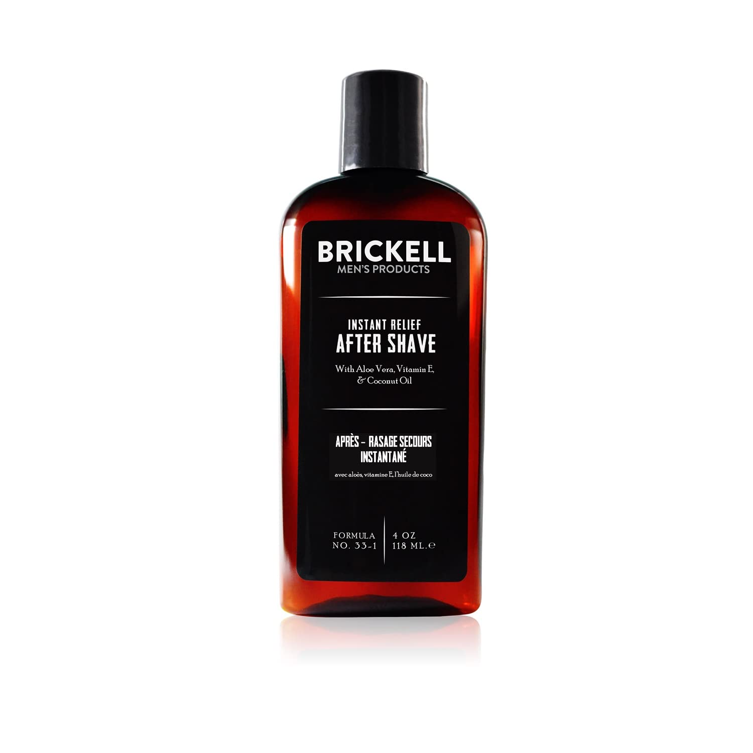 Brickell Men's Instant Relief Aftershave for Men, Natural and Organic Soothing After Shave Balm to Prevent Razor Burn, 4 Ounce, Unscented Unscented 4 Fl Oz (Pack of 1)