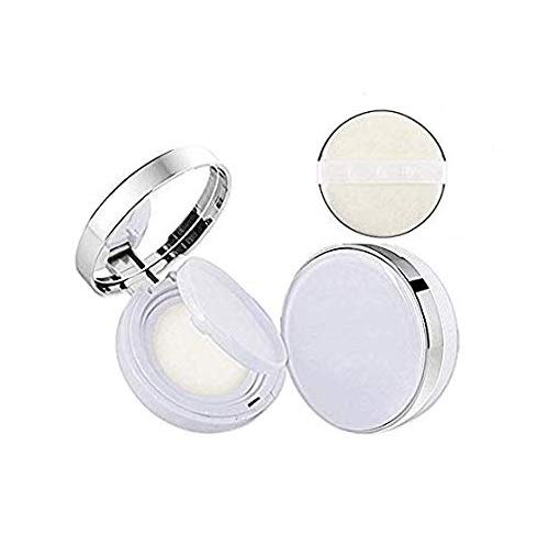 White Empty Luxurious Portable Air Cushion Puff Box BB Cream Container Dressing Case Powder Box with Air Cushion Sponge Powder Puff and Mirror(15ml,0.5oz)