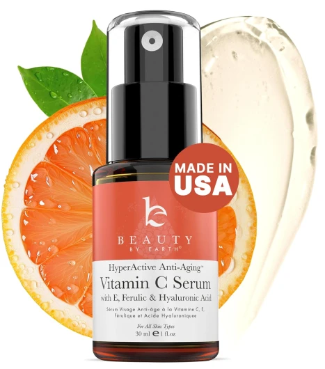 Vitamin C Face Serum - USA Made with Natural & Organic Ingredients, Skin Brightening Vitamin C Serum for Face for Women, Discoloration Correcting & Anti Aging Facial Formula with Antioxidants 1 Fl Oz (Pack of 1) Vitamin C