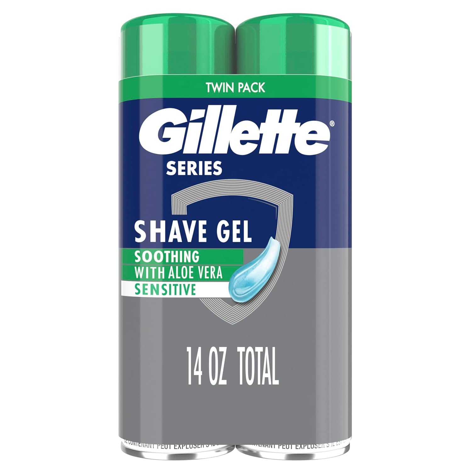 Series 3X Action Shave Gel, Sensitive Twin Pack, 7 Oz (Pack of 2)