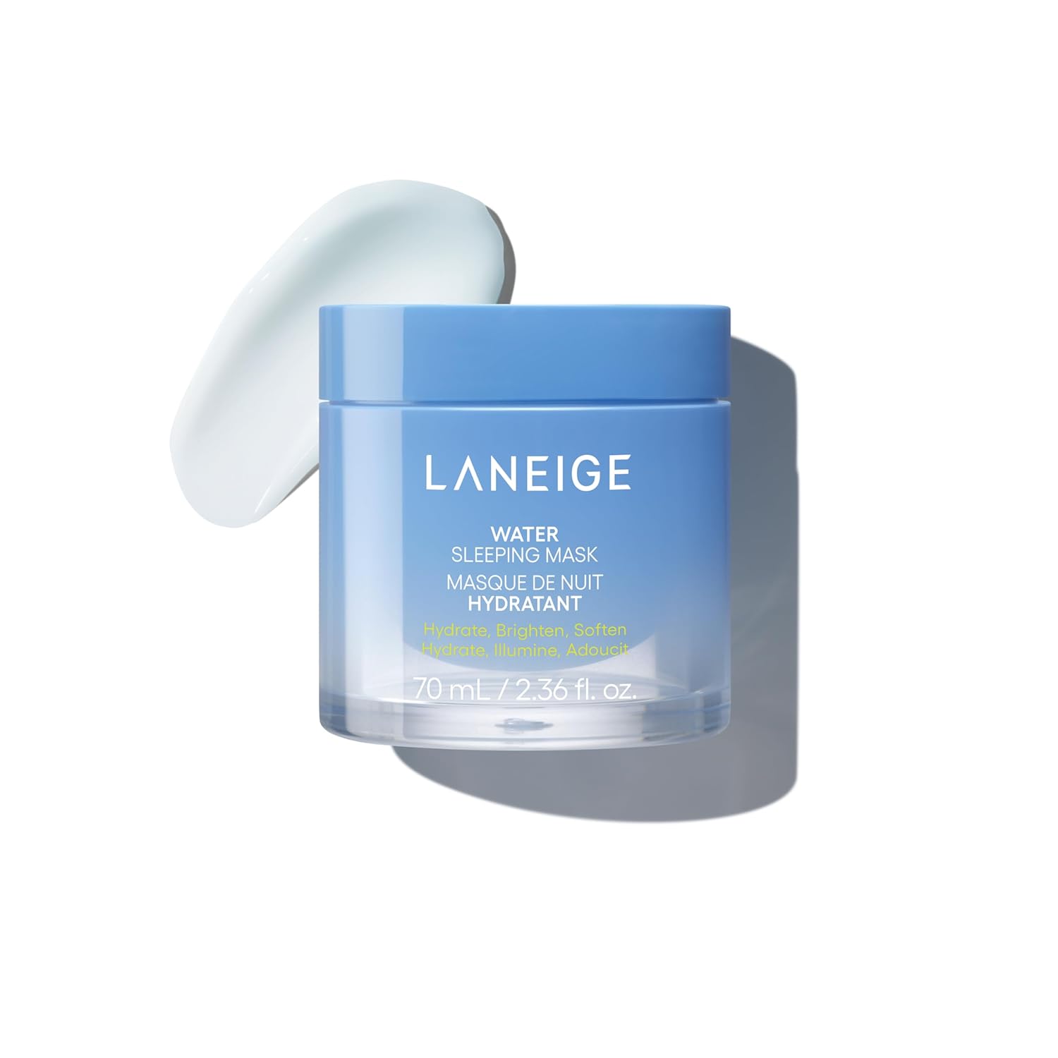 LANEIGE Water Sleeping Mask: Hydrating Korean Overnight Mask with Squalane & Probiotic-Derived Complex, for Bright, Glowing Skin & Barrier Support New: 2.36 fl - Oz - / 70ml