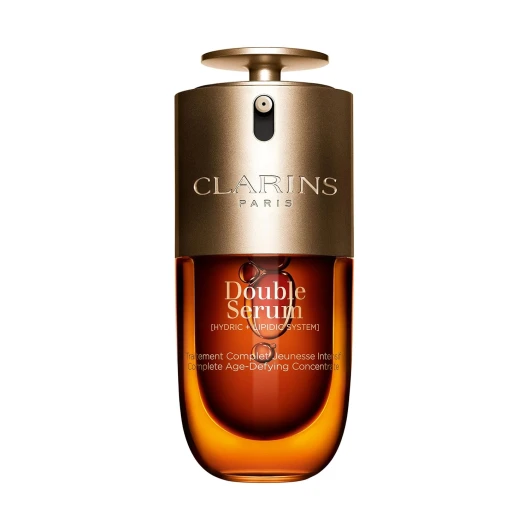 Clarins DOUBLE SERUM - Anti Aging Face Serum - Visibly Firms, Smoothes, Boosts Radiance, and Refines Pores - 24H Hydration - All Skin Types Double Serum, 1 Fl Oz