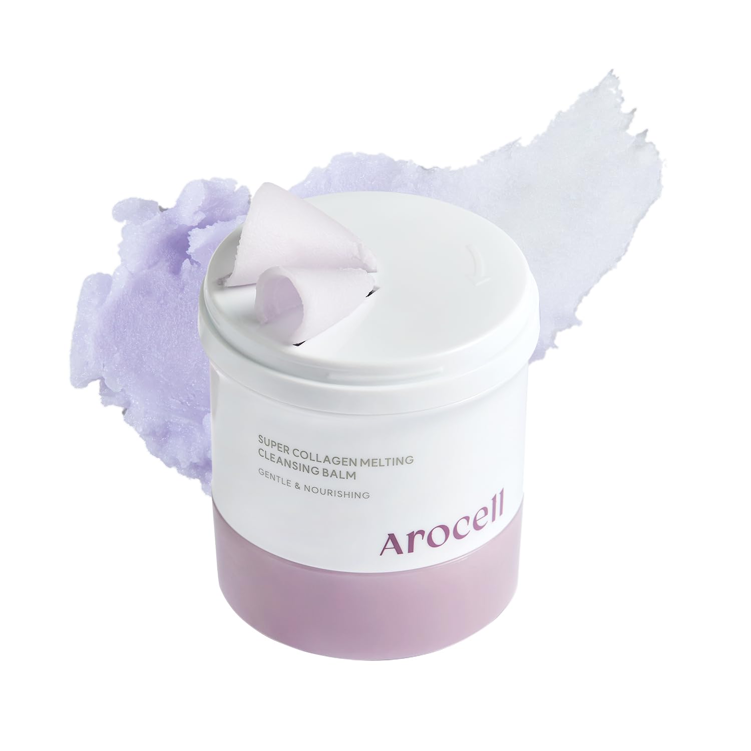 AROCELL Super Collagen Melting Cleansing Balm – Grinding Deep Pore Blackhead Cleanser with Peptide Face Wash Makeup Remover Hydrating Korean Skincare