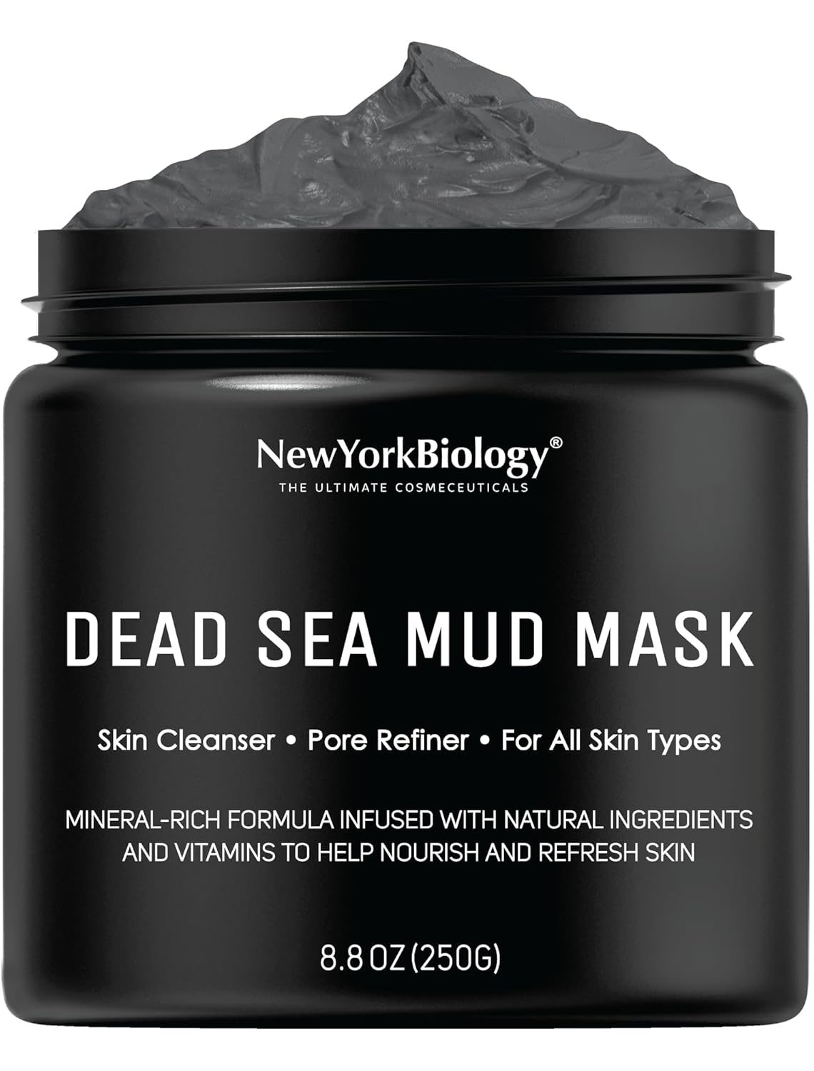 New York Biology Dead Sea Mud Mask for Face and Body - Spa Quality Pore Refiner for Oily Skin - Natural Skincare for Women & Men - Tighten Skin for A Healthier Complexion - 8.8 oz Original 8.8 Ounce (Pack of 1)
