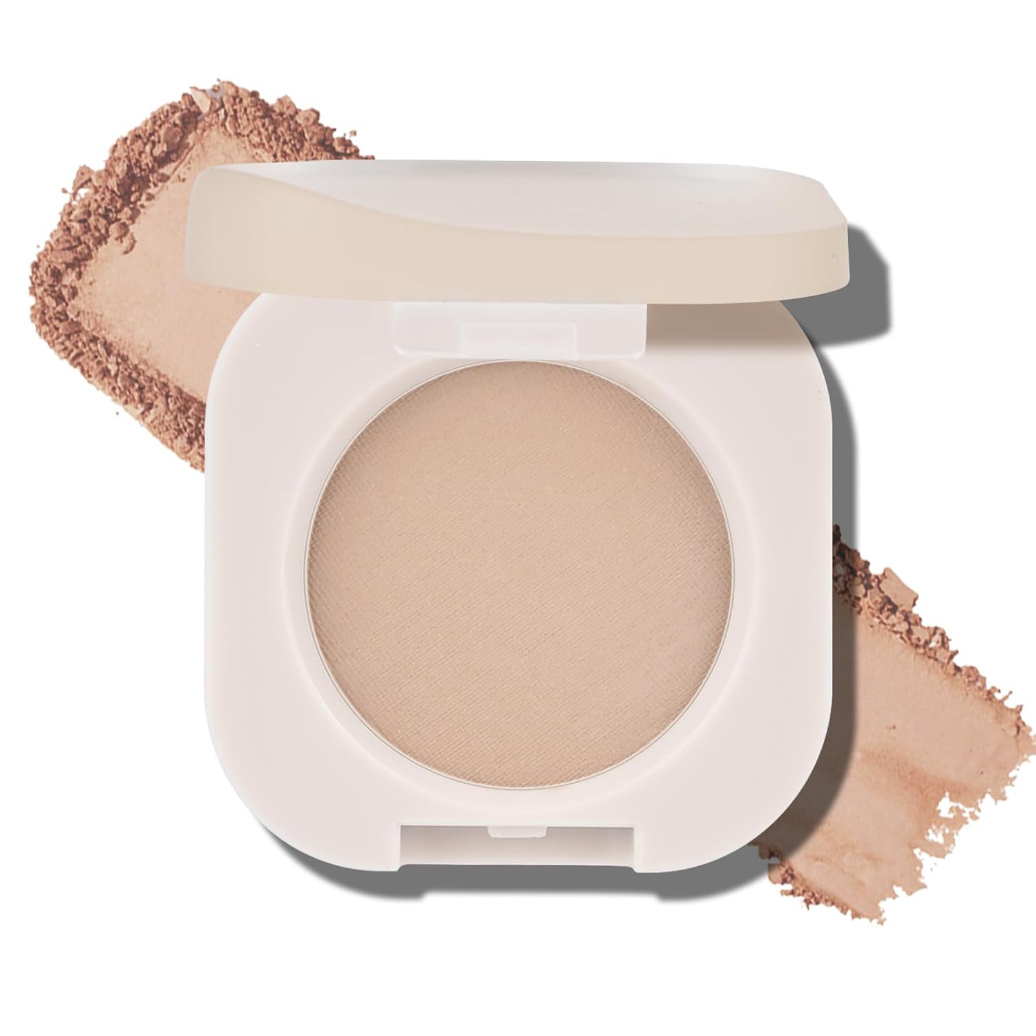 KYDA Single Matte Eyeshadow, Nude Beige Brown Eyeshadow, Ultra-fine Smooth Powder, Lightweight Blendable Formula, Daily Matte Eyes Makeup, Milk Tea #06 Milk Tea