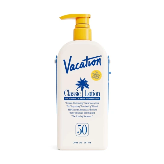 Classic Lotion SPF 50 Sun Jug, Broad Spectrum Bulk Sunscreen SPF 50, Water Resistant Sunblock, Suntan Lotion with Pump, Vegan, Family-Size, 20 Fl - Oz - SPF 50 20 Fl Oz (Pack of 1)