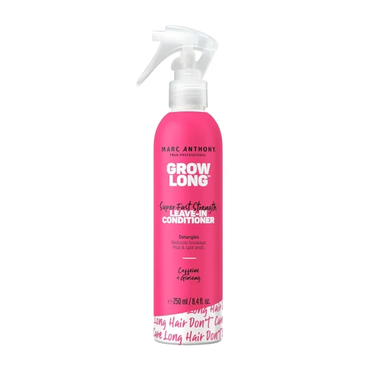 Leave-In Conditioner Spray & Detangler, Grow Long Biotin - Anti-Frizz Deep Conditioner For Split Ends & Breakage - Vitamin E, Caffeine & Ginseng for Curly, Dry & Damaged Hair 8.4 Fl Oz (Pack of 1)