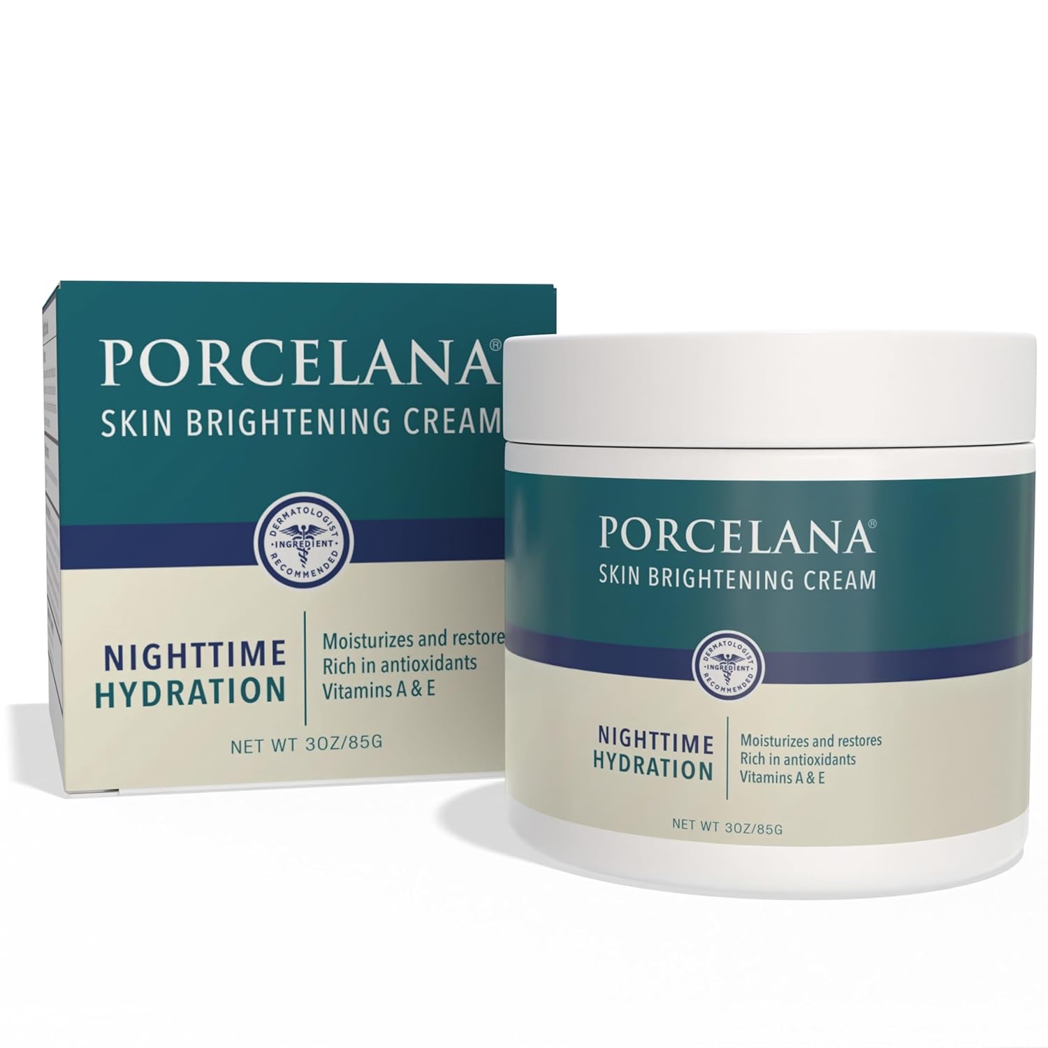 Nighttime Hydration Cream Updated Formula - Fades Dark Spots & Evens Skin Tone - For Sun or Age Spots, Acne Scarring, Melasma & Other Discoloration - Moisturizer w/Vitamins & Antioxidants 3 Ounce (Pack of 1)