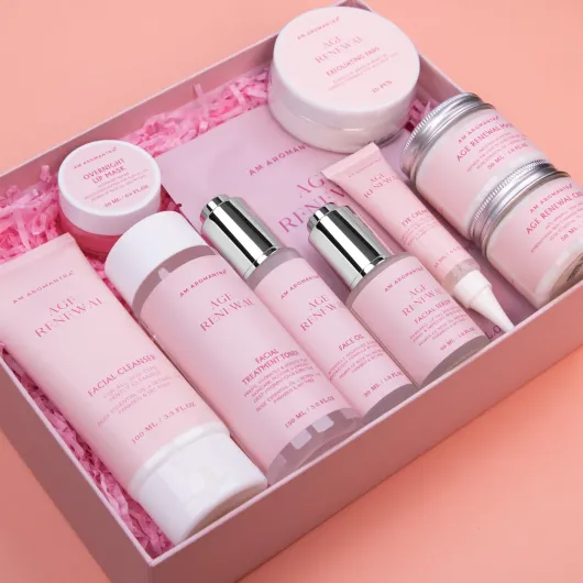 Mother's Day Gifts for Mom Skin Care Routine Kit for Women, Rose Essential Oil+Retinol+ Vitamin E, 10-Piece Complete Skin Care Set, Korean Skin Care Set, Birthday Gifts for Women Pink