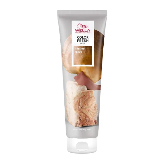 Wella Color Fresh Mask - Color-Depositing Hair Mask for Refreshed Salon Color - Vegan Formula with Avocado Oil for Smooth, Moisturized Results - All Hair Types - Zero Damage - Silicone Free - 5 Fl Oz Caramel Glaze