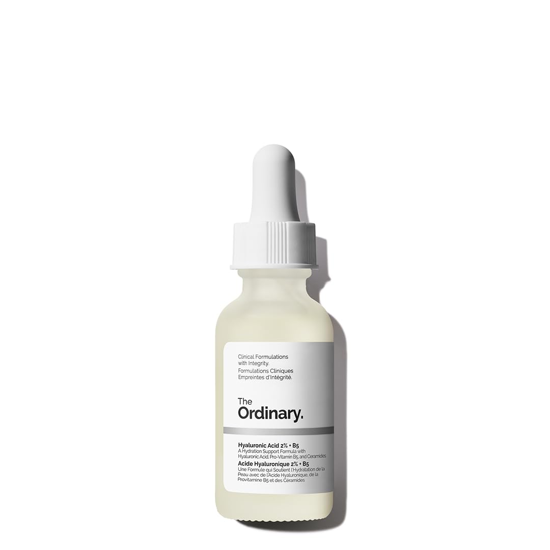 The Ordinary Hyaluronic Acid 2% + B5 (with Ceramides), Multi-Depth Hydration Serum for Plumper, Smoother Skin 1 Fl Oz (Pack of 1)