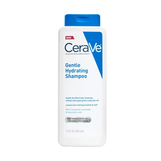 Gentle Hydrating Shampoo, With Ceramides, Niacinamide & Hyaluronic Acid For Soft, Healthy Looking Hair & Scalp, Sulfate Free & Color Safe Shampoo, For All Hair Types, 12 Oz 12 Fl Oz (Pack of 1)