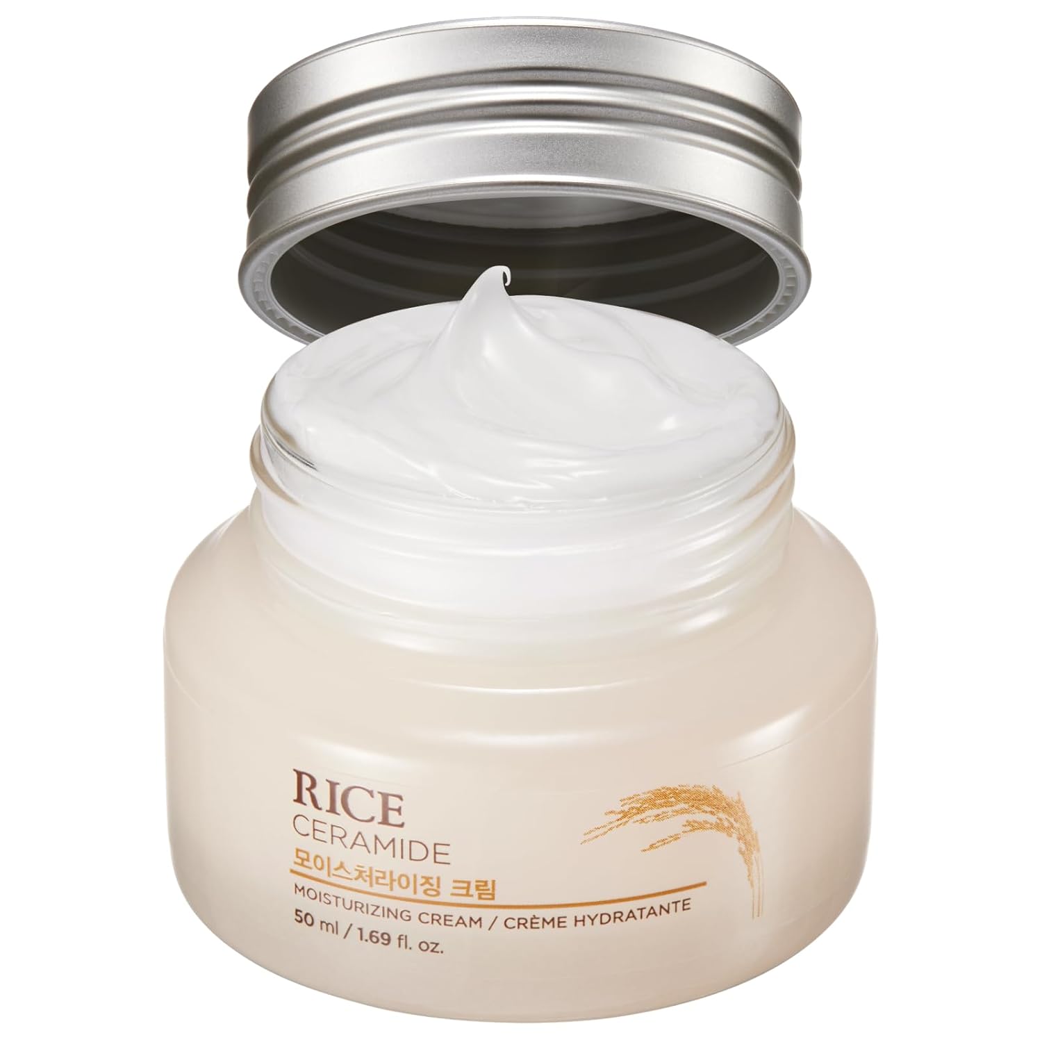 Rice Ceramide Cream, Hydrating Face Moisturizer, for Dry & Combination Skin, Lightweight, Fast-absorbing, 1.69 fl - oz.