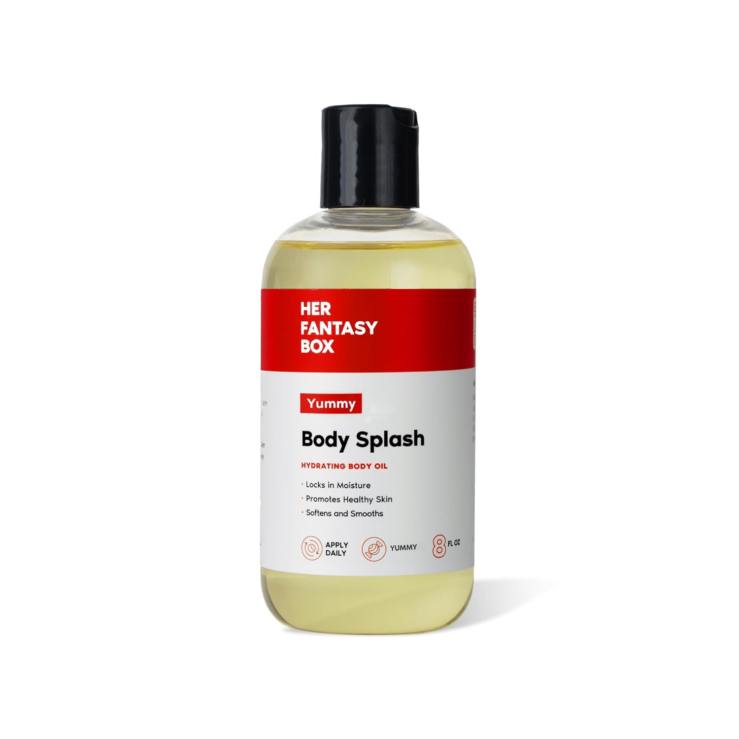 Body Splash Hydrating Body Oil (Yummy) - Moisturizing, Non-Greasy Formula for Soft, Smooth Skin - All-Natural, Lightweight & Nourishing Yummy 8 Fl Oz (Pack of 1)
