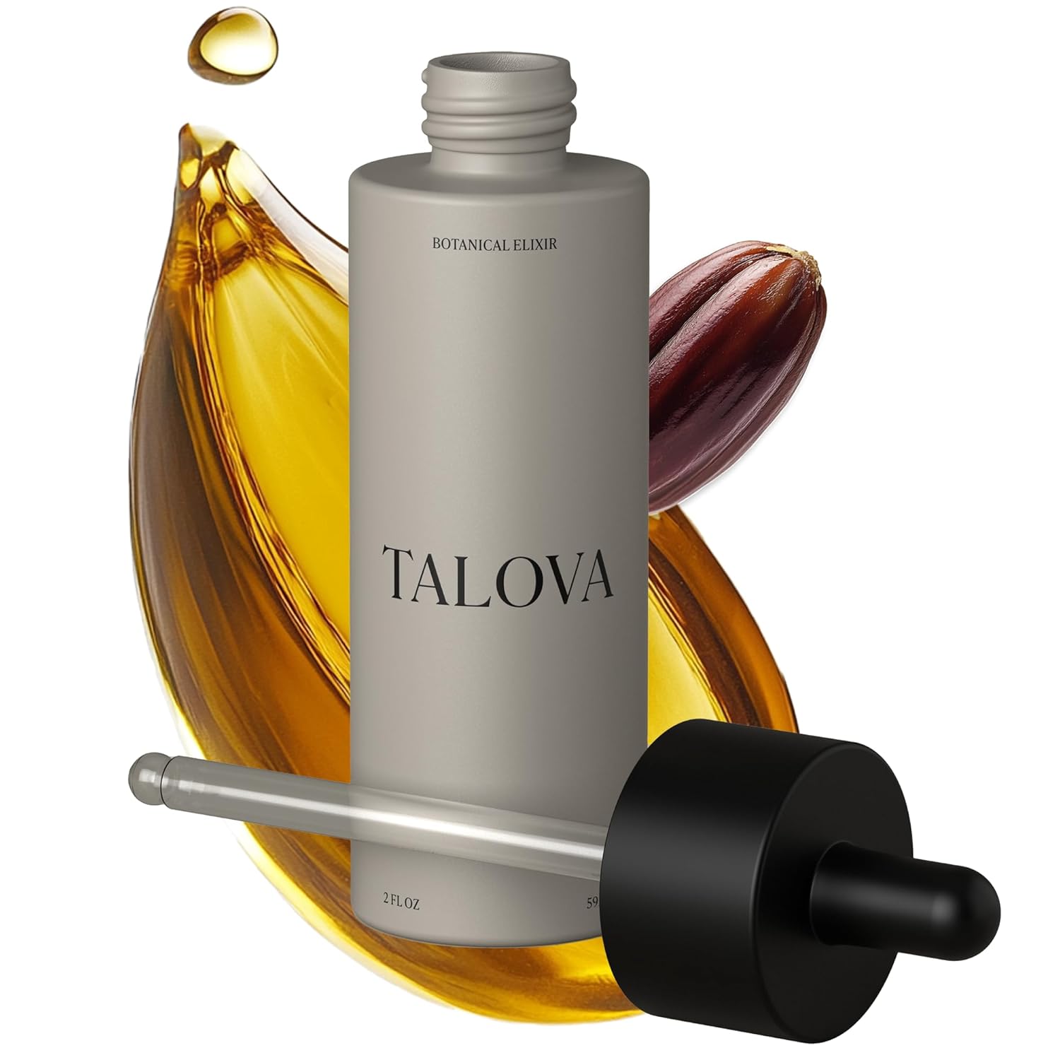 Botanical Elixir 2oz, Botanical Face Oil Moisturizer, Natural & Clean Anti Aging Hydrating Facial Oil with Jojoba, Vitamin E & C Serum, Treats Fine Lines & Wrinkles, Dark Spots Corrector