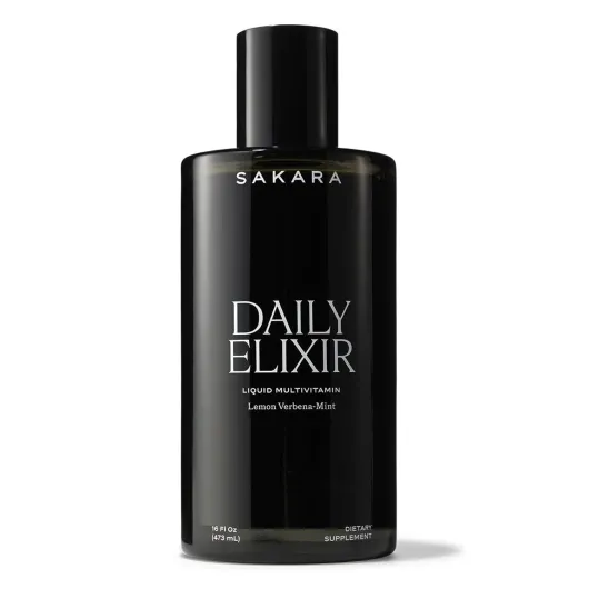 Daily Elixir Liquid Multivitamin – High-Absorption Plant-Based Vitamins & Minerals for Energy, Skin, Hair & Nail Health with Vitamin E, Selenium & Folate, Sugar-Free Lemon Verbena Mint, 16fl oz