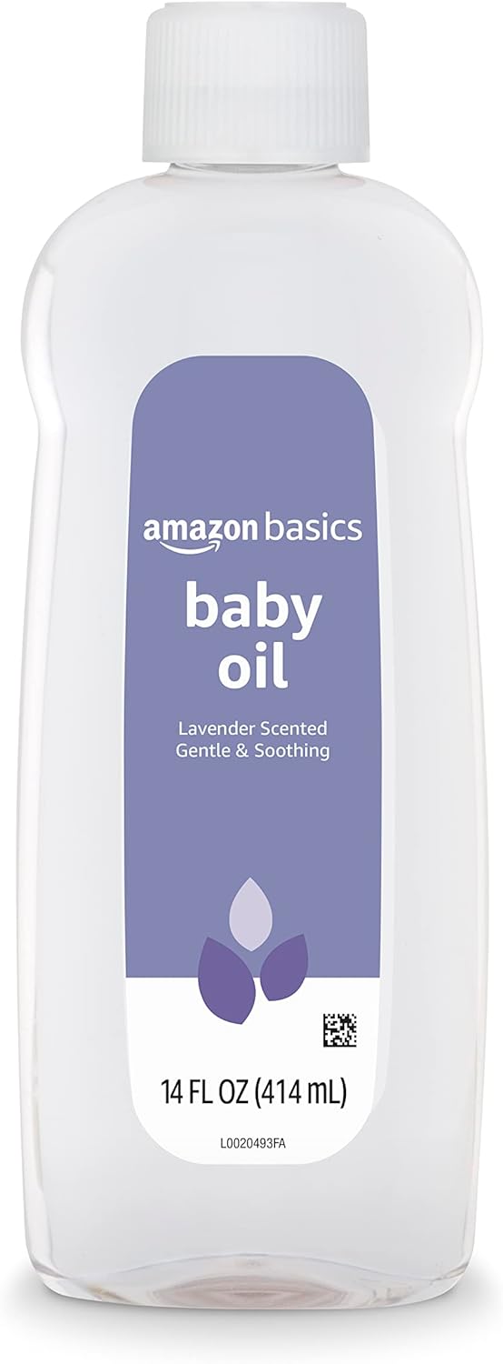 Baby Oil, Lavender Scented, 14 Fluid Ounce, 1-Pack (Previously Solimo) 14 Fl Oz (Pack of 1)