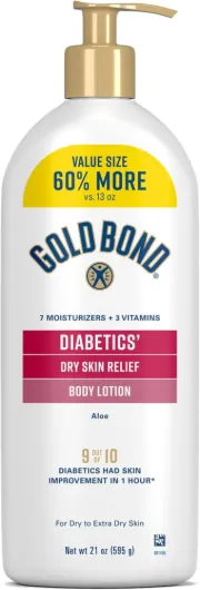 Diabetics' Dry Skin Relief Body Lotion With Vitamin E & Aloe To Soothe & Moisturize Dry, Flaky & Rough Skin, Value Size, 21 oz - 21 Fl Oz (Pack of 1)