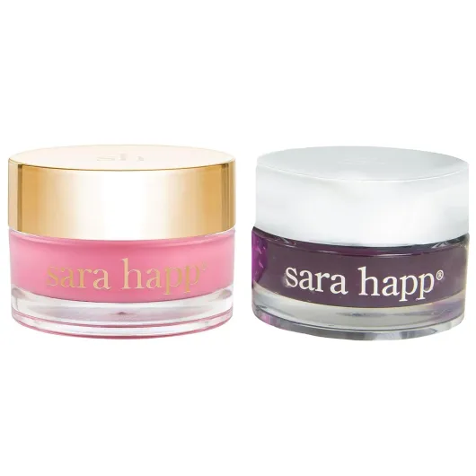 Sweet Clay Mask + Passion Fruit Sugar Scrub Lip Duo - Exfoliating Lip Treatments, Exfoliator Scrub, Moisturizers for Dry and Flaky Lips, Vegan (0.47 Oz and 0.5 Oz jars)