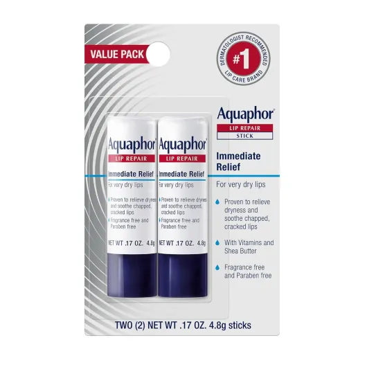 Lip Repair Stick, Moisturizing Lip Balm Pack, Relieves Dryness, 0.17 Oz Stick, Pack of 2 0.17 Ounce (Pack of 2)
