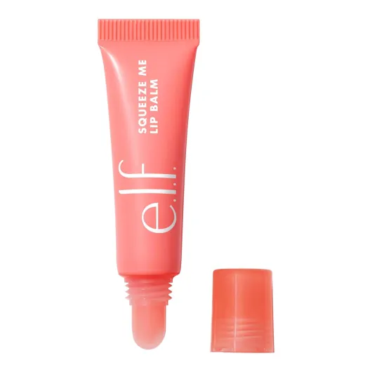E.l.f - Squeeze Me Lip Balm, Moisturizing Lip Balm For A Sheer Tint Of Color, Infused With Hyaluronic Acid, Vegan & Cruelty-free, Strawberry Strawberry Pack of 1