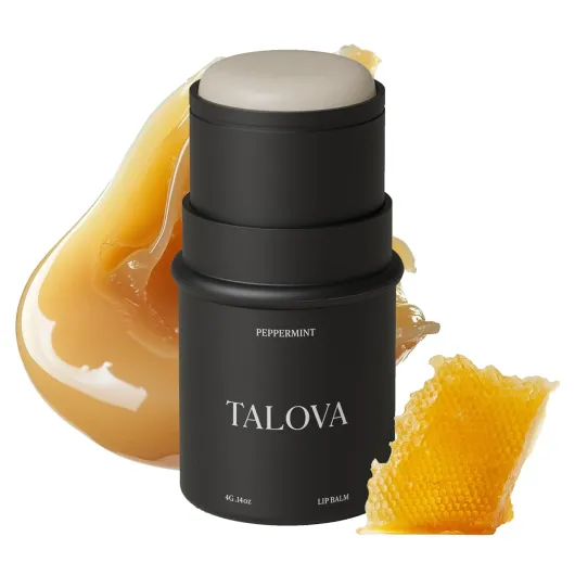 Peppermint Grass-Fed Tallow Lip Balm, Lip Sleeping Mask, Overnight Moisturizer, Natural & Clean Moisturizing Lip Balm w/Vitamins A, D, E, & K, Nourishes & Smooths Texture, Dry & Chapped Lips