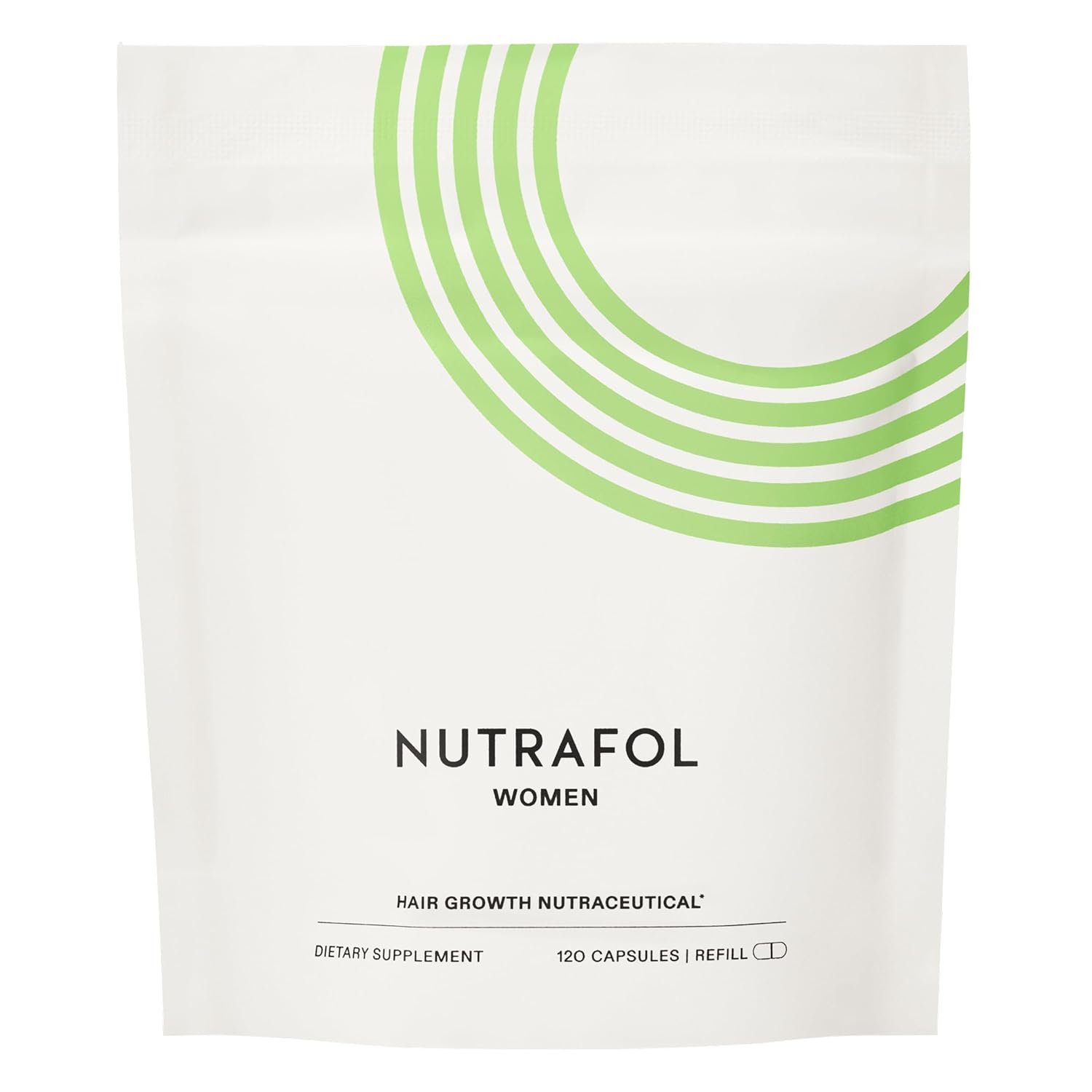 Nutrafol Women's Hair Growth Supplements, for Women Ages 18-44, Clinically Proven Hair Supplement for Visibly Thicker and Stronger Hair, Dermatologist Recommended - 1 Month Supply, 1 Refill Pouch