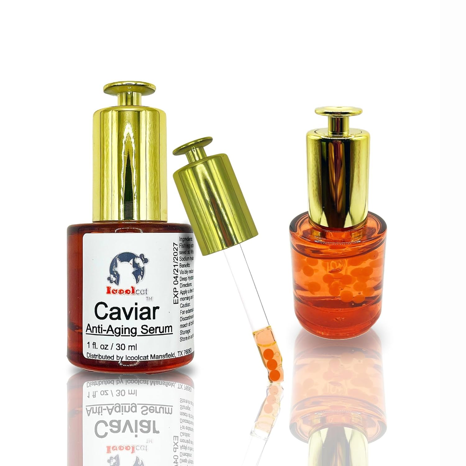 Luxury Caviar Anti-Aging Serum - Hydration, Firming, Wrinkle Reduction, & Skin Revitalization, 1 oz 30ml