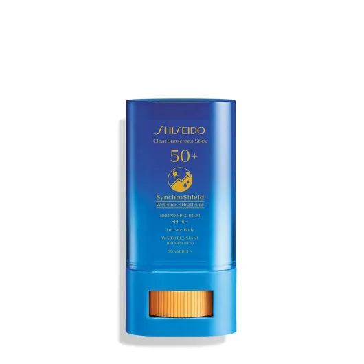 Shiseido Clear Sunscreen Stick SPF 50+ - Invisible Broad-Spectrum Face Sunscreen - Wear Under & Over Makeup - Lightweight Formula - All Skin Types Pack of 1
