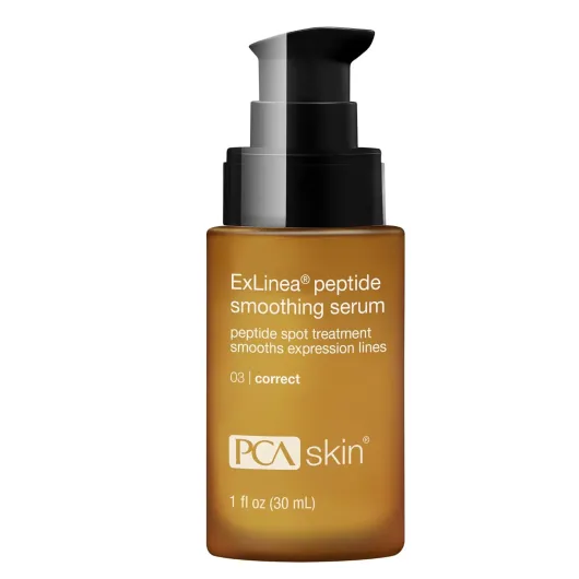PCA SKIN ExLinea Peptide Smoothing Face Serum, Spot Treatment Serum for Fine Lines and Wrinkles, Firms and Strengthens Aging Skin, Formulated with Squalene and Hyaluronic Acid, 1.0 oz Pump 1 Fl Oz (Pack of 1)