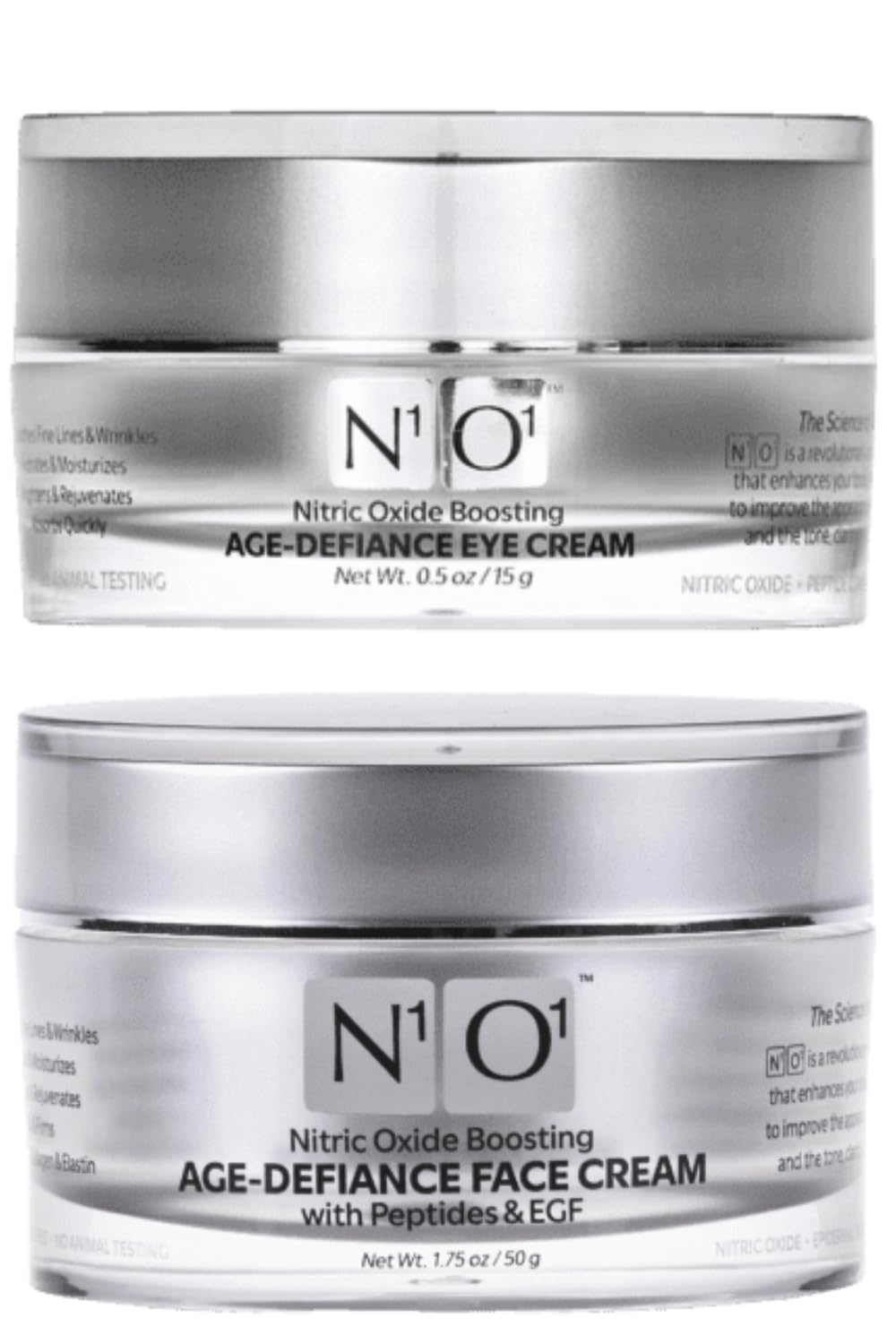 Face Moisturizer and Eye Cream with Nitric Oxide for Wrinkles and Fine Lines